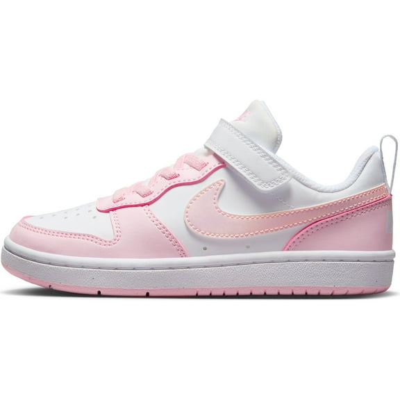 NIKE Court Borough Low Recraft Boys DV5457-105 (White/Pink Foam), Size 2.5
