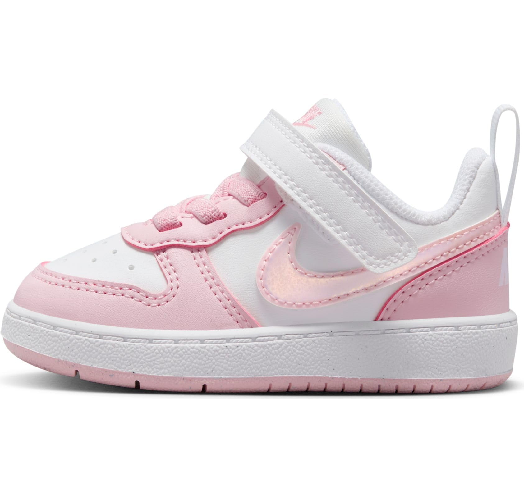 NIKE Court Borough Low Recraft Boys DV5458-105 (White/Pink Foam), Size ...