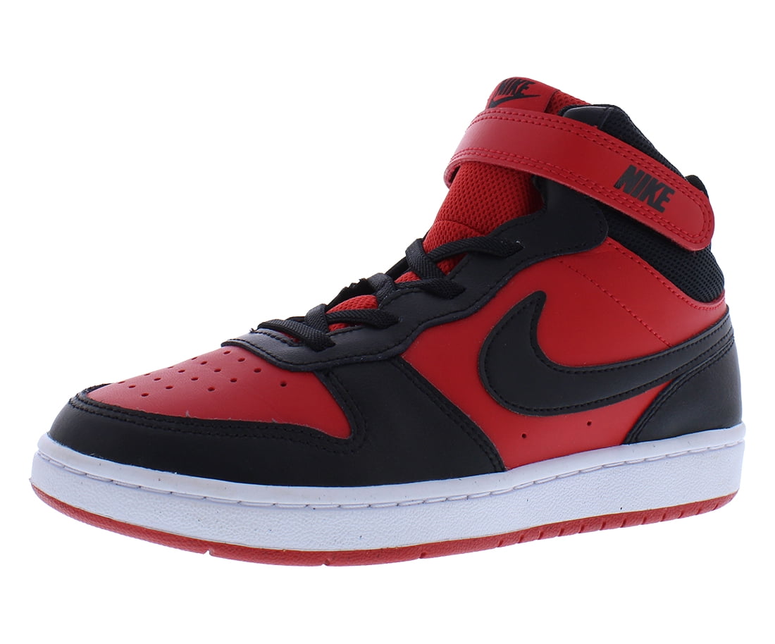 NIKE Court Borough Mid 2 Boys CD7783-602 (University RED/Black-WH), Size 11