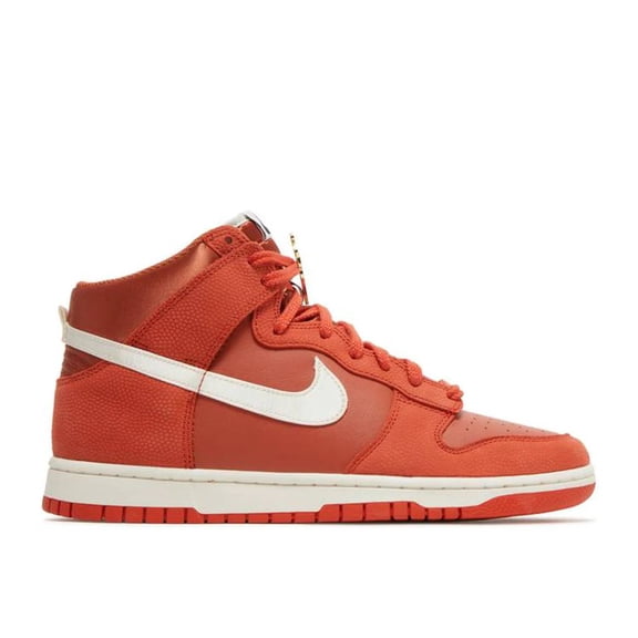 Nike Dunk High Retro Premium Embroidery Leather Unisex Shoes Size 12, Color: Mantra Orange/Sail