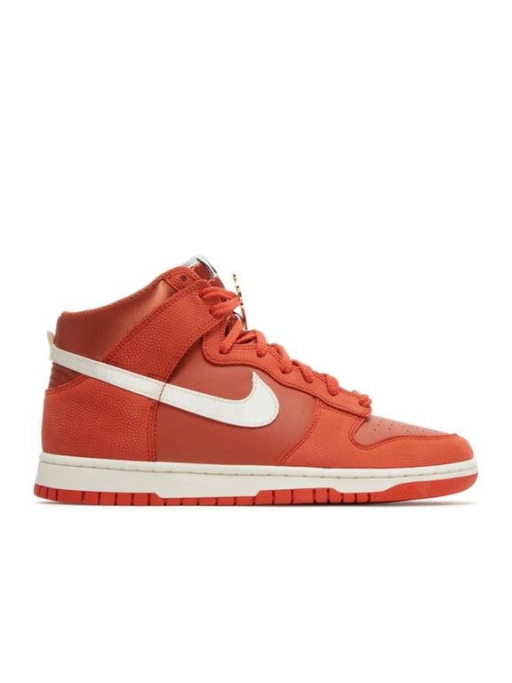 Dunk High Retro Premium Embroidery Leather Unisex Shoes Size 12, Color: Mantra Orange/Sail