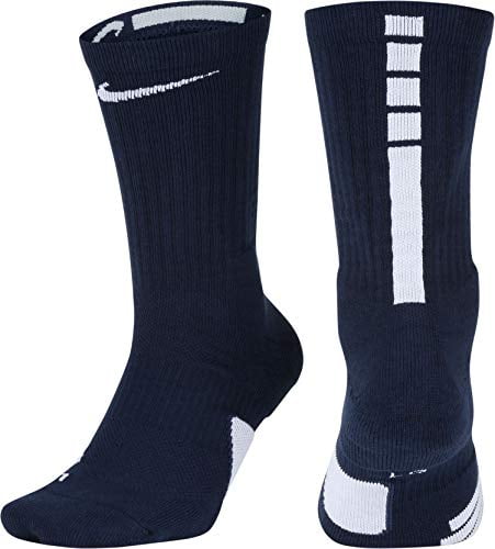 NIKE Elite Basketball Crew Socks (Midnight Navy/White, X-Large ...