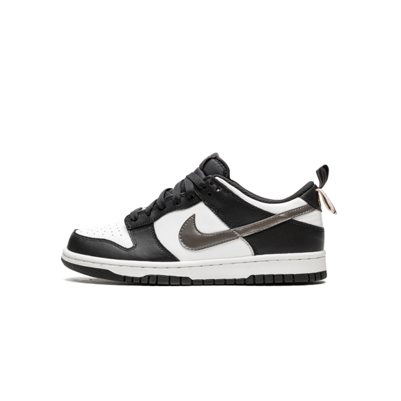 NIKE GRADE SCHOOL Dunk Low "Black White Metallic" DH9764 001 DH9764 001 from Stadium Goods