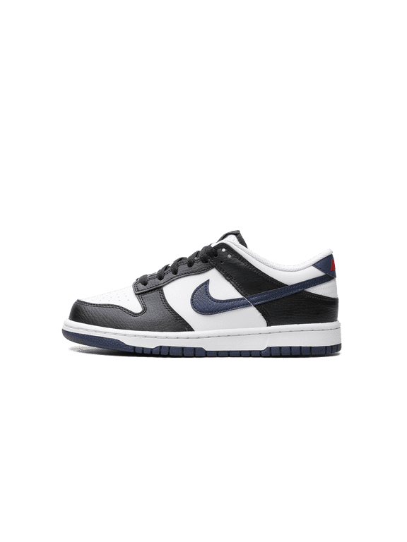 GRADE SCHOOL Dunk Low "Black / White / University Red / Midnight Navy" HJ9202 001 from Stadium Goods