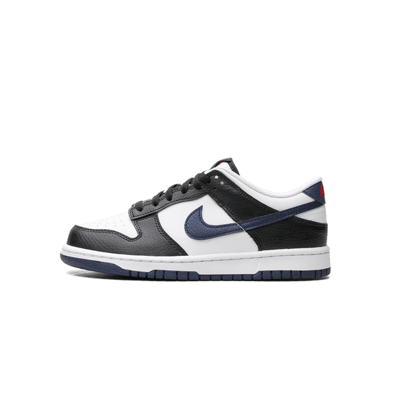 NIKE GRADE SCHOOL Dunk Low "Black / White / University Red / Midnight Navy" HJ9202 001 from Stadium Goods