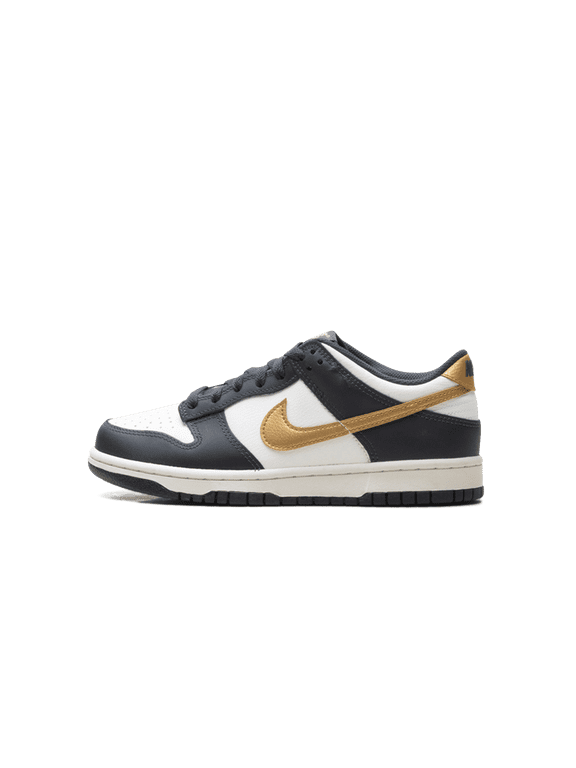 GRADE SCHOOL Dunk Low GS "Summit White Metallic Gold" HV2533 100 from Stadium Goods