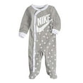 thumbnail image 1 of NIKE Infant/Toddler Printed Footed Coverall (Dark Grey Heather(56D679-042)/White, 3 Months), 1 of 1