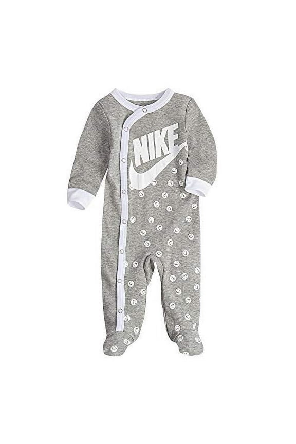 Infant/Toddler Printed Footed Coverall (Dark Grey Heather(56D679-042)/White, 3 Months)