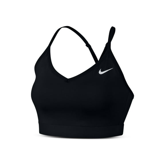 NIKE Intimates Black Mesh V Neck Y Back Moisture Wicking Moderate Coverage Low Impact Sports Bra Plus 2X