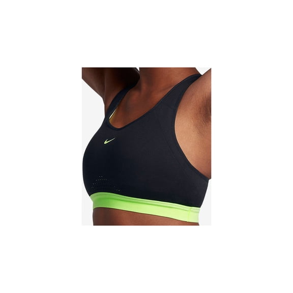 NIKE Intimates Black Nylon High-Support Compression Mesh Everyday Sports Bra XS