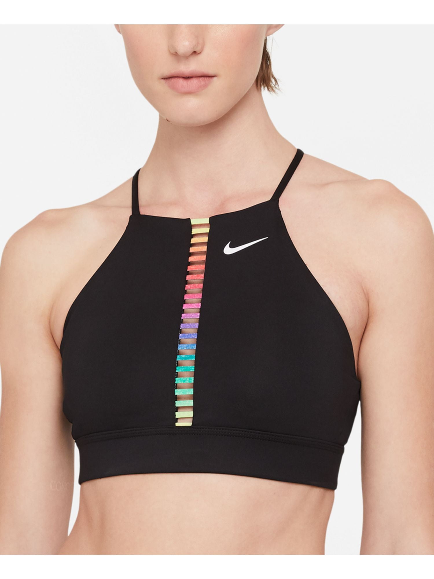 nike black indy sports bra