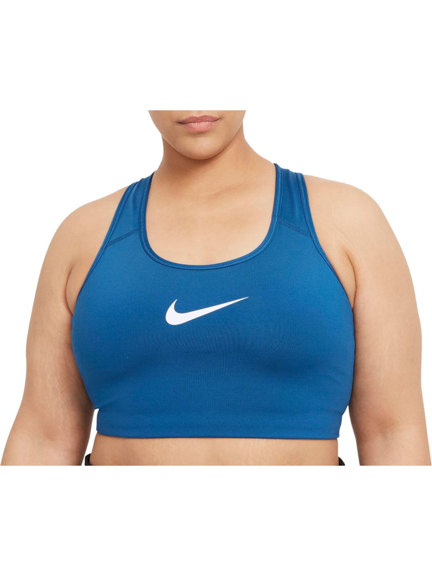 Nike Women's Medium-Support Padded Sports Bra Plus Size Laser Blue/White 1X  D