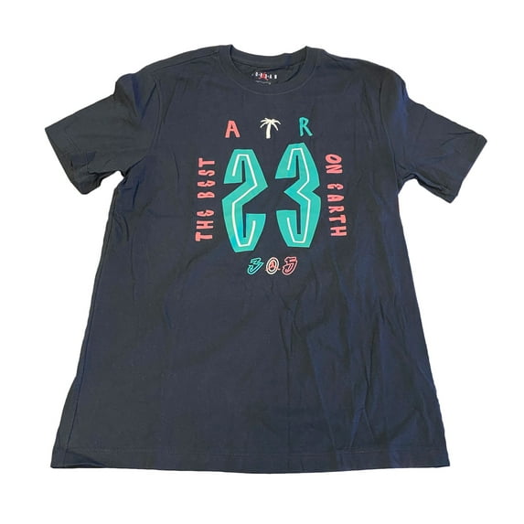 NIKE JORDAN Men's #23 The Best on Earth MJ T-Shirt, Black, X-Large