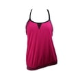 thumbnail image 1 of NIKE Laser Stripe Layered Tankini Top Swimwear Size S, 1 of 3