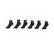 Nike Boys' 6-Pack Quarter Socks Color: black Size: 5 - 7