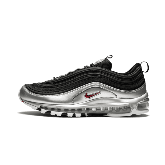 NIKE MENS AIR MAX 97 QS "Silver Black" AT5458 001 from Stadium Goods