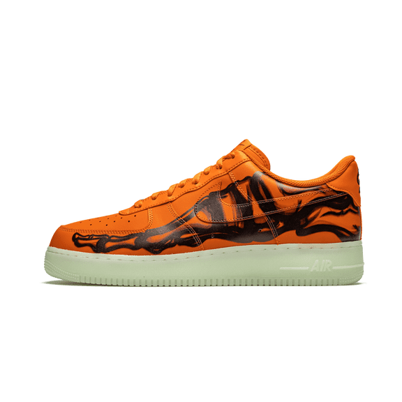 NIKE MENS Air Force 1 Low "Orange Skeleton" CU8067 800 from Stadium Goods