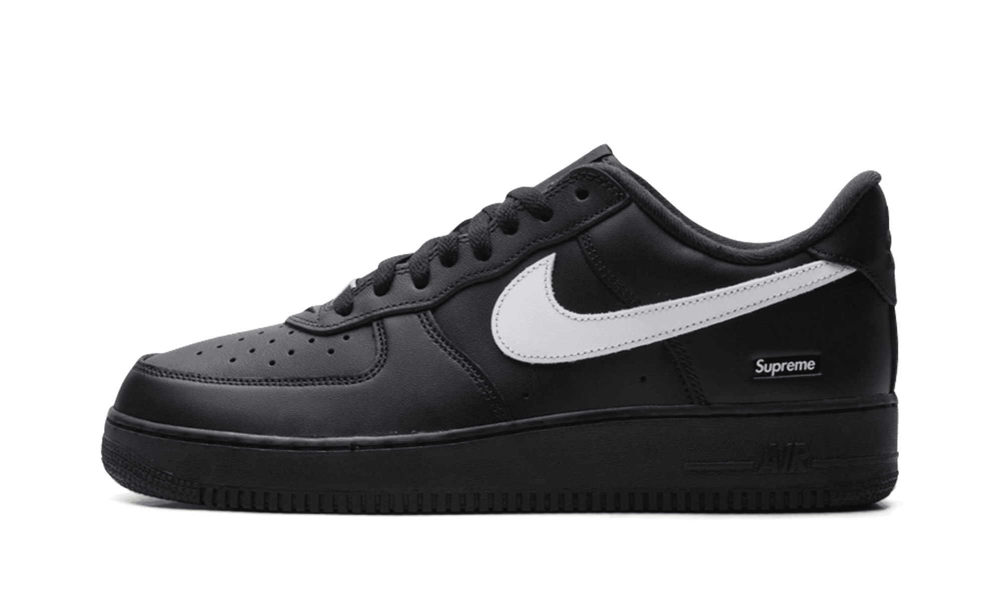 NIKE MENS Air Force 1 Low "Supreme - Mini Box Logo Black / White" CU9225 002 CU9225 002 from Stadium Goods