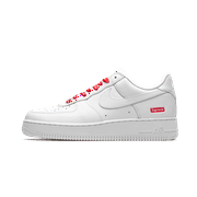 NIKE MENS Air Force 1 Low "Supreme - Mini Box Logo White" CU9225 100 from Stadium Goods