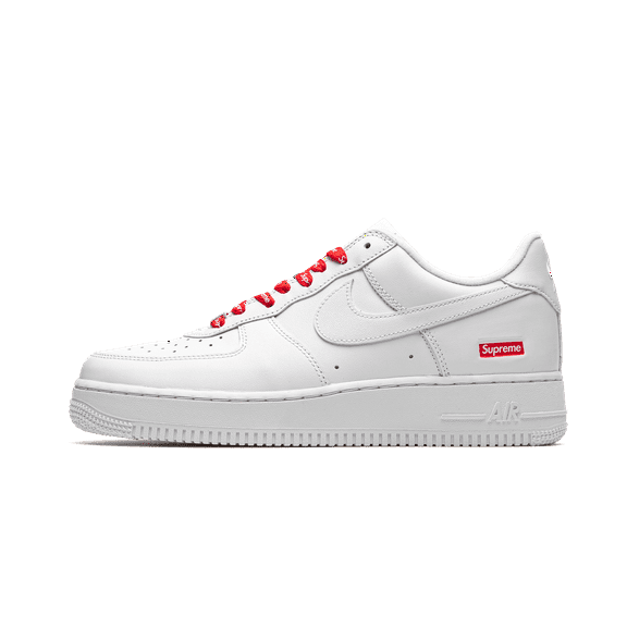 NIKE MENS Air Force 1 Low "Supreme - Mini Box Logo White" CU9225 100 from Stadium Goods