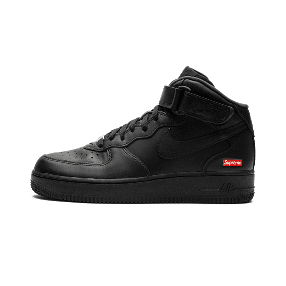 NIKE MENS Air Force 1 Mid "Supreme - Mini Box Logo Black" FZ8784 001 from Stadium Goods