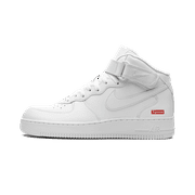NIKE MENS Air Force 1 Mid "Supreme - Mini Box Logo White" FZ8784 100 from Stadium Goods