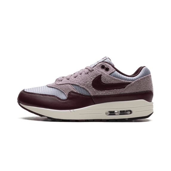 NIKE MENS Air Max 1 ESS PRM "CEMENT GREY/BURGUNDY CRUSH" FQ7327 001 FQ7327 001 from Stadium Goods