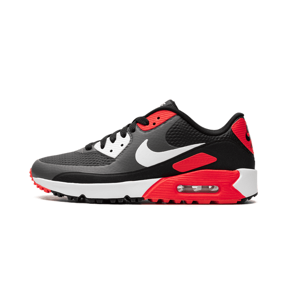 NIKE MENS Air Max 90 Golf "Iron Grey Infra Red 23" CU9978 010 from Stadium Goods