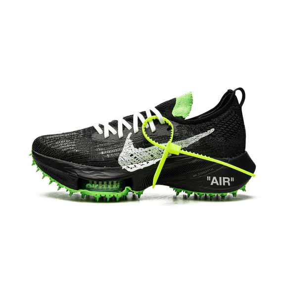 NIKE MENS Air Zoom Tempo NEXT% "Off-White - Scream Green" CV0697 001 from Stadium Goods