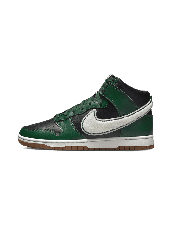 MENS Dunk High "Chenille Swoosh Black Green" DR8805 001 DR8805 001 from Stadium Goods