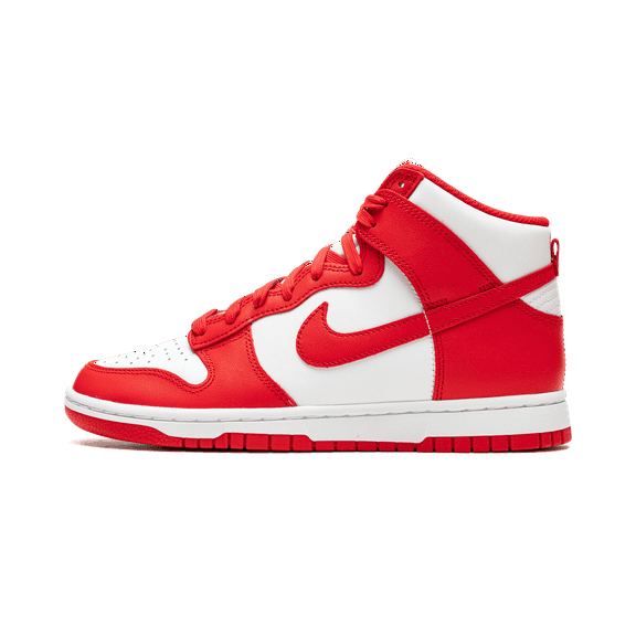NIKE MENS Dunk High "White / University Red" DD1399 106 from Stadium Goods