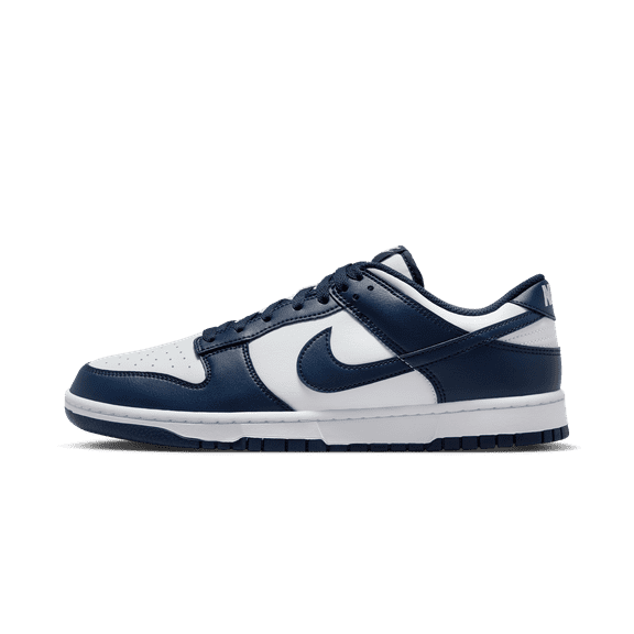NIKE MENS Dunk Low "White Midnight Navy" HF5441 107 from Stadium Goods