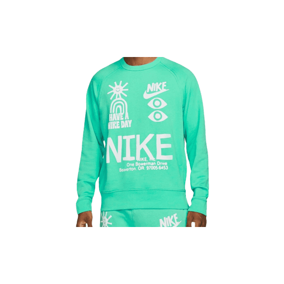 NIKE MENS Hbr-s Ft Crew Men's T-shirt Mens Style "GREEN" DQ4169 369 DQ4169 369 from Stadium Goods