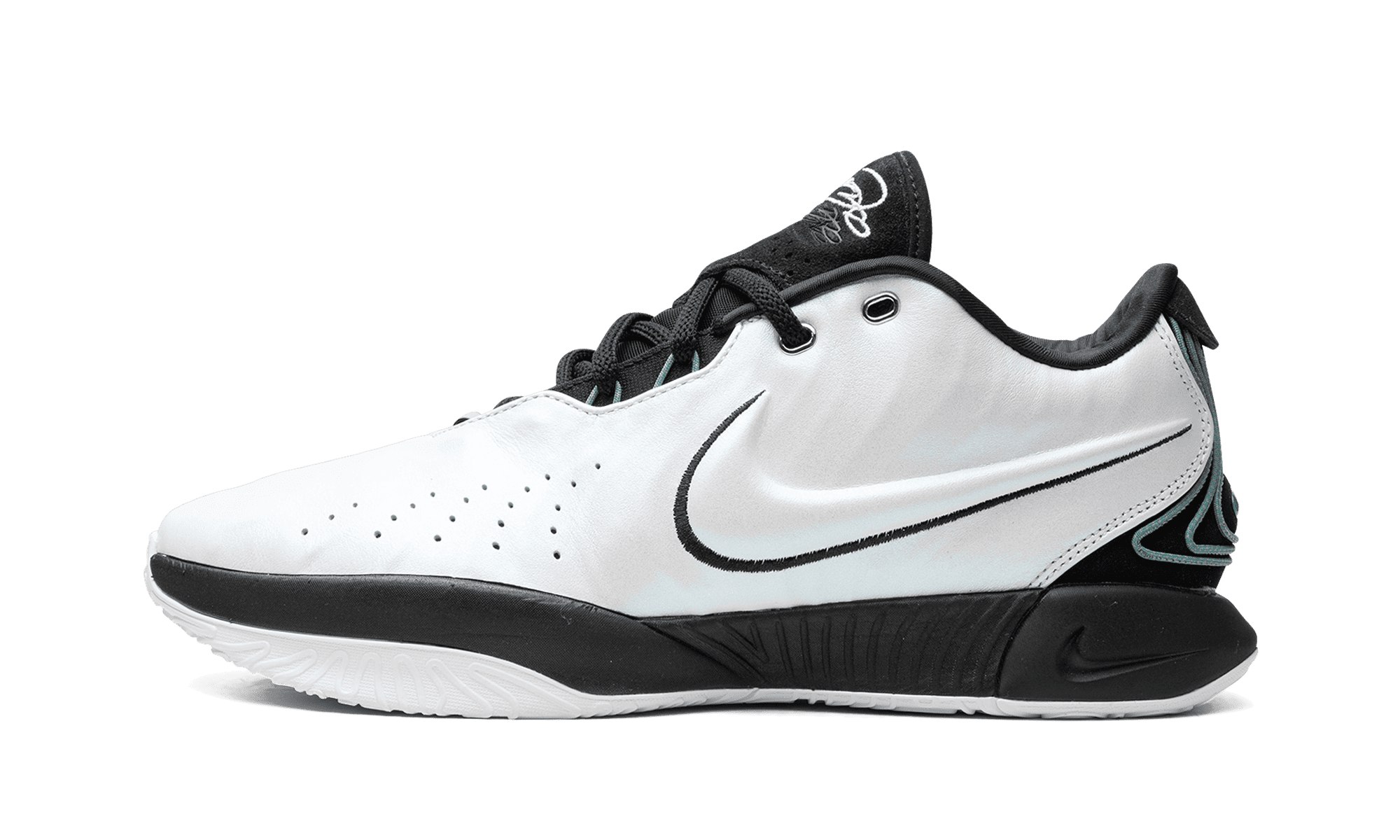 lebron james shoes white and black