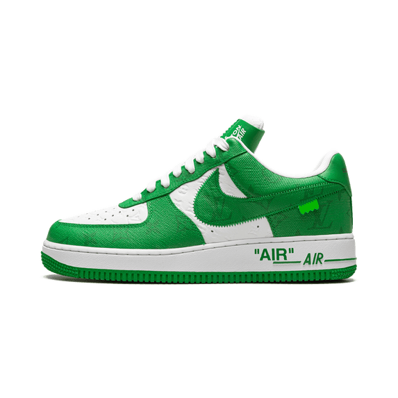 NIKE MENS Louis Vuitton Air Force 1 Low "Virgil Abloh - White/Green" 1A9V9U 1A9V9U from Stadium Goods