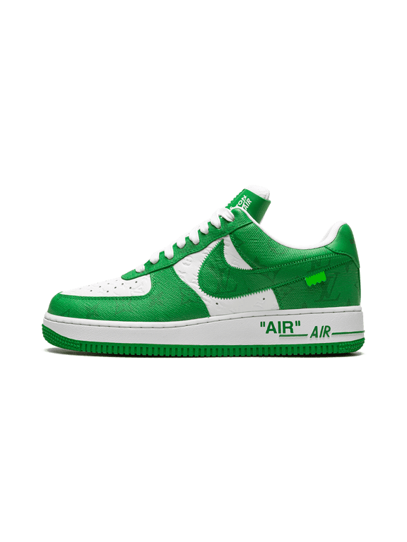 MENS Louis Vuitton Air Force 1 Low "Virgil Abloh - White/Green" 1A9V9U 1A9V9U from Stadium Goods