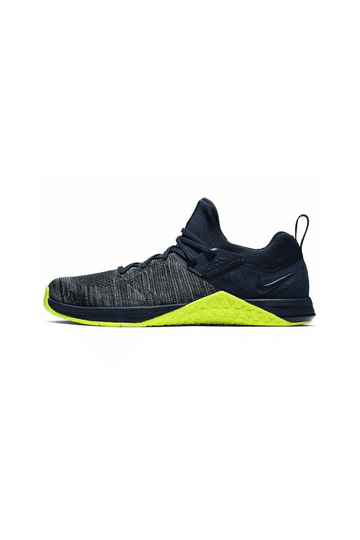 Nike Metcon Flyknit 3 Blue Obsidian Volt Athletic Shoes AQ8022-407 - Men\'s 8.5 Nike Metcon Flyknit 3 Blue Obsidian Volt Athletic Shoes  main image 3