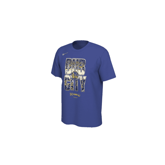 NIKE MENS NBA GS WARRIORS DRI-FIT T-SHIRT "Blue- 2019 NBA PLAYOFFS BOUND" 561416 4EW 561416 4EW from Stadium Goods