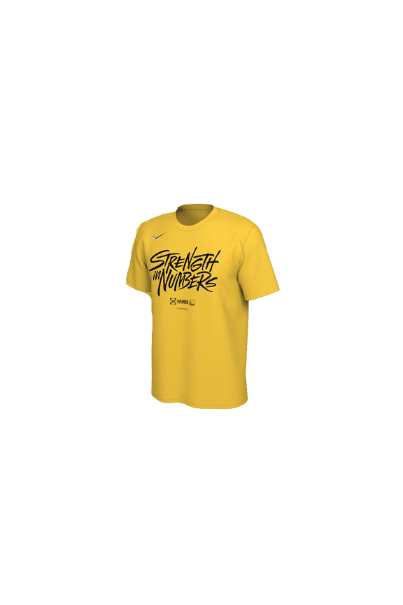 MENS NBA GS WARRIORS DRI-FIT TEE "Yellow-2019 PLAYOFFS BOUND MANTRA" 561416 78H 561416 78H from Stadium Goods