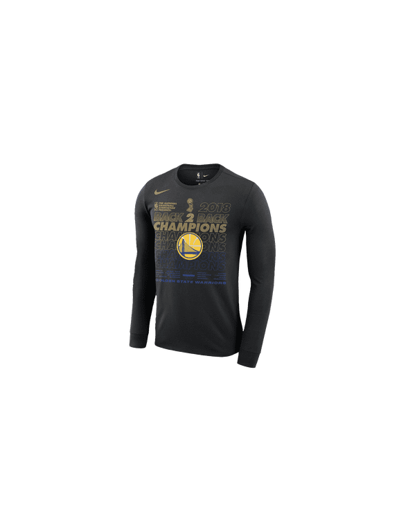 MENS NBA GSW 2018 NBA Long Sleeve T-Shirt "Black- Finals Champions Locker Room" 490522 490522 from Stadium Goods