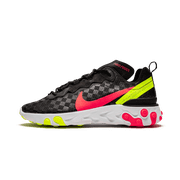 NIKE MENS React Element 55 "Black - Flash Crimson" CJ0782 001 from Stadium Goods