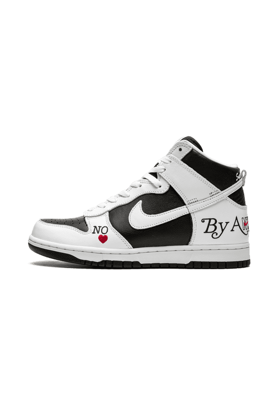 MENS SB Dunk High "Supreme - By Any Means - White/Black" DN3741 002 DN3741 002 from Stadium Goods