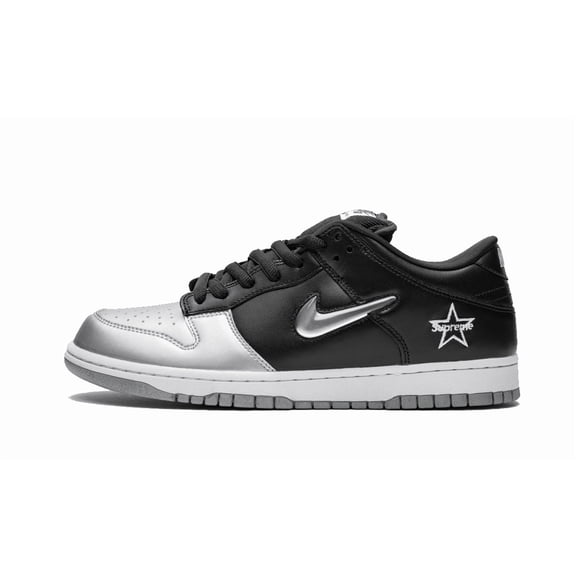 NIKE MENS SB Dunk Low OG QS "Supreme - Jewel Swoosh Silver/Black" CK3480 001 CK3480 001 from Stadium Goods