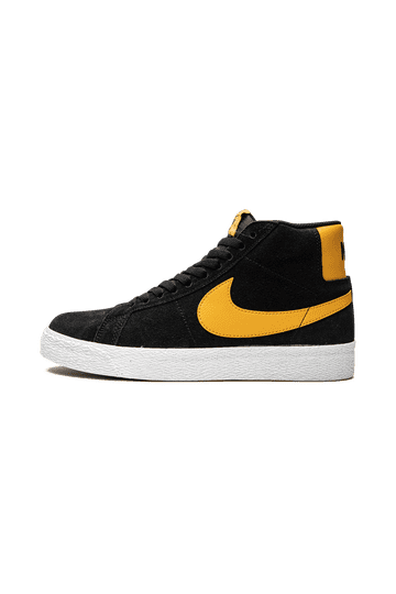 SIZE 15 MEN\'S NIKE SB ZOOM BLAZER MID BLACK YELLOW 864349-009 Nike SB Zoom Blazer Mid Black University Gold Yellow 864349  main image 3