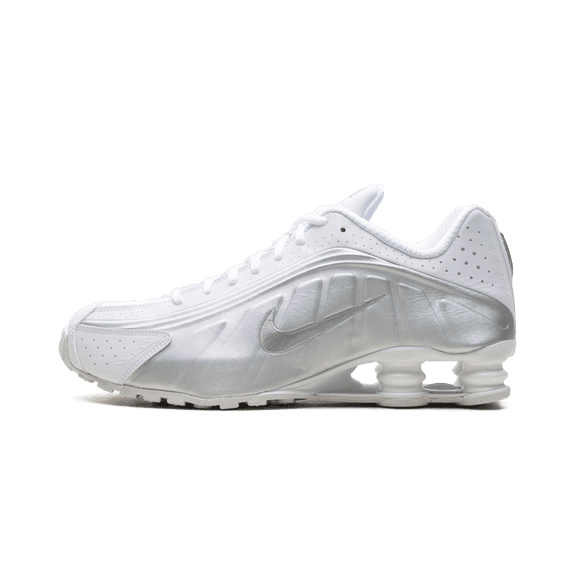 NIKE MENS Shox R4 "White Bright Crimson Metallic Silver" HQ1988 101 HQ1988 101 from Stadium Goods