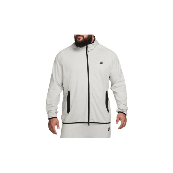 NIKE MENS Tech Men's Lightweight Knit Full-zip Hoodie "GREY/BLACK" FD4501 012 FD4501 012 from Stadium Goods