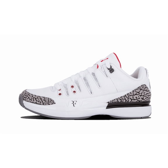 NIKE MENS Zoom Vapor AJ3 "White/Cement Jordan 3" 709998 160 709998 160 from Stadium Goods