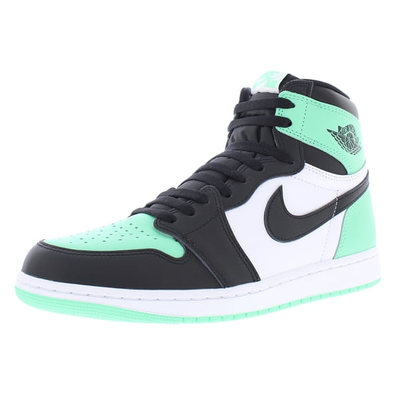 Jordan Mens Air Jordan 1 Retro High OG Basketball Sneakers Size 11.5 Color White/Black-green Glow