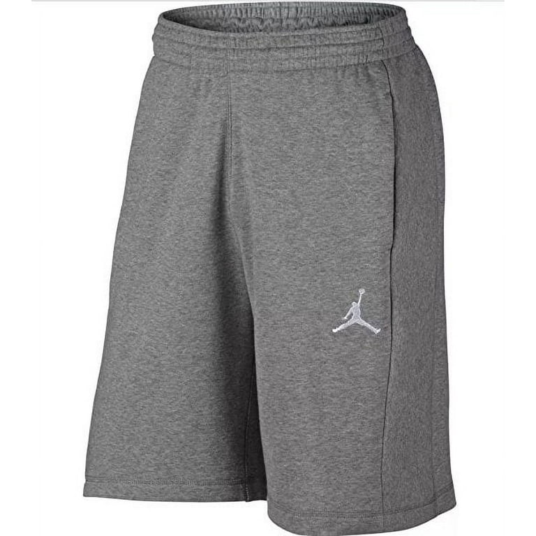 NIKE Men's Air Jordan AJ Flight Fleece Retro Sweat Shorts, Heather Grey,  Medium 