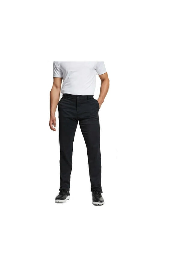 Men's Dri Fit Flat Front Flex Pants, Black (36-32)